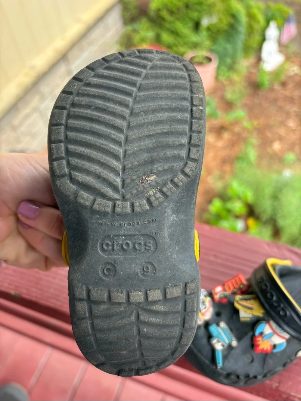 CROCS Kids Black Classic Clog with Multicolor Jibbitz